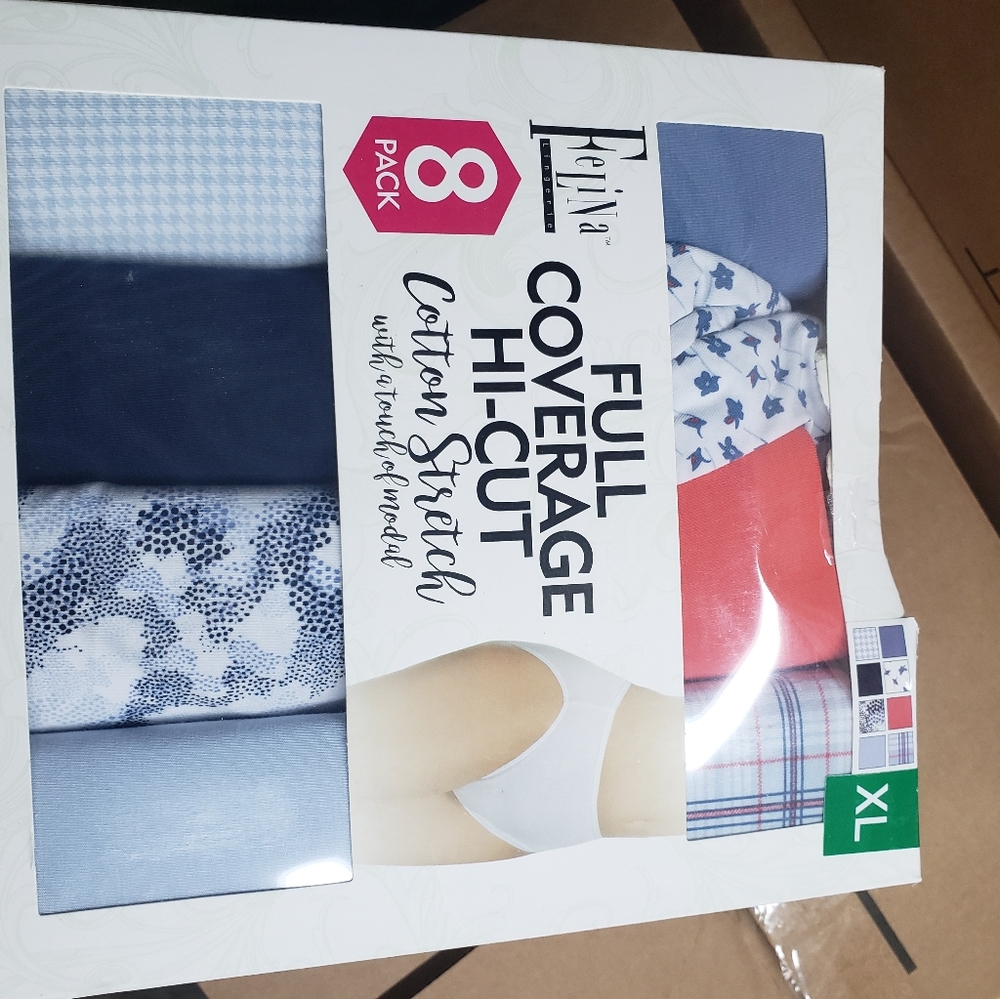 3 packages of 8 pack Felina Hi Cut Panties